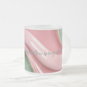Frostiertes Glasmug in stilvollem Grafikdesign Mattglastasse