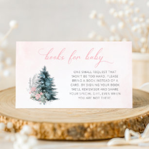 Frostig Rosa Winterbücher für Baby Baby-Party Begleitkarte