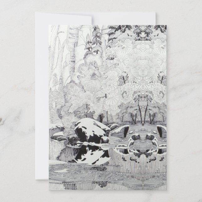 Frostige Bäume in West Gabel Feiertagskarte (Vorderseite)