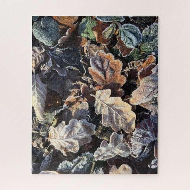 Frostige Blätter Puzzle (Vertikal)