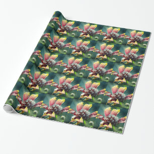 Frostige Blume Geschenkpapier