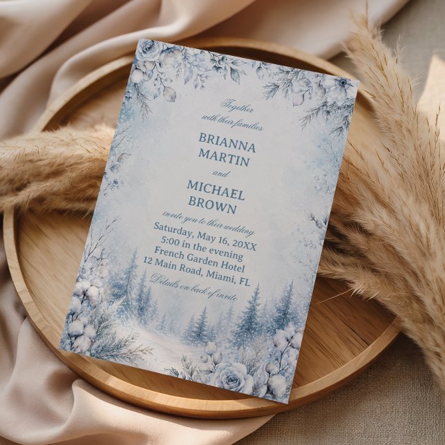 Frostige Blüten über dem Winter Einladung (Von Creator hochgeladen)