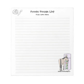 Frostige Futterliste Notizblock