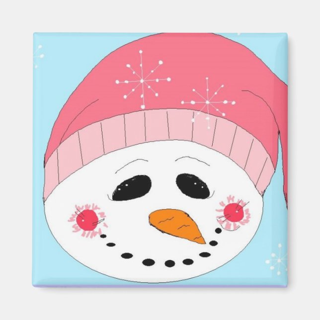 Frostige Grinsen Magnet (Vorne)