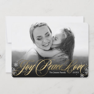 Frostige Grüße Feiertags-Postkarte Schwarz Feiertagskarte