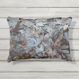 Frostige Herbstleaves Kissen Für Draußen