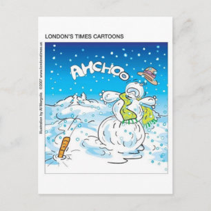 Frostige Kämpfe Die Grippe Weihnachtsgeschenke & T Feiertagspostkarte