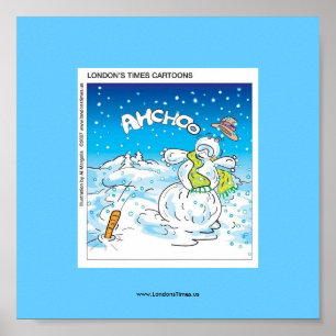 Frostige Kämpfe gegen die Grippe Weihnachtsbrille Poster