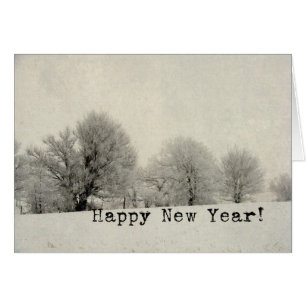 Frostige Morning Szene, glückliches neues Jahr