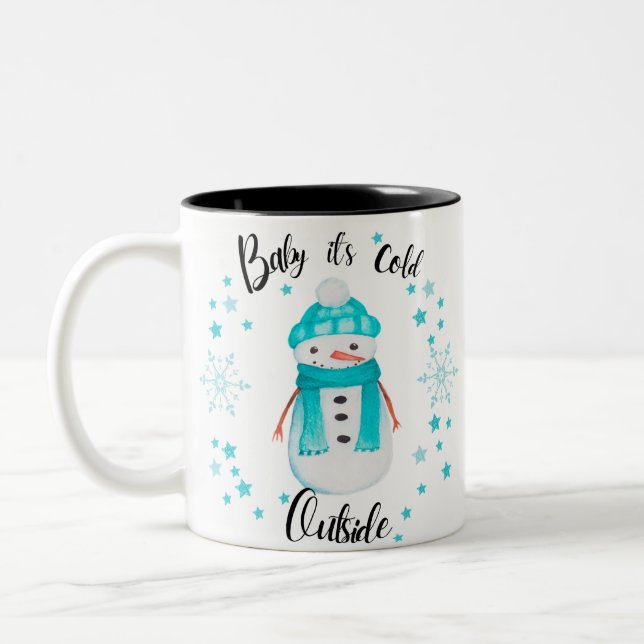 Frostige Schlucke  Zweifarbige Tasse (Links)