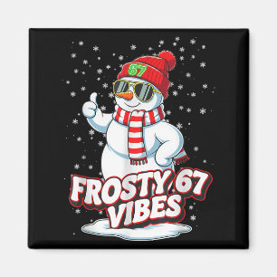 Frostige Stimmung 67 Schneemann für Winter - Six S Magnet