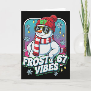 Frostige Stimmung 67 Schneemann Weihnachten  Karte