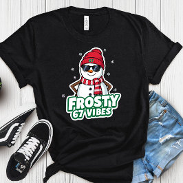Frostige Vibes 67 Schneemann Weihnachten – Retro W T-Shirt