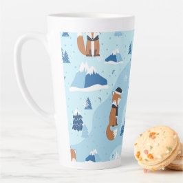 Frostige Winterfüchse Milchtasse
