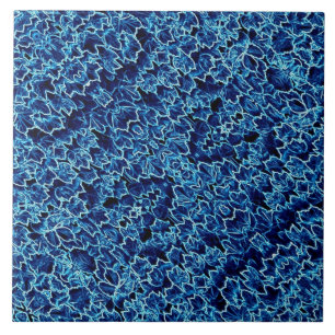 Frostiger blauer Efeu Cool Fliese