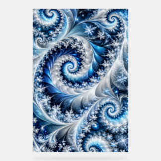 Frostiger Fraktal Acrylschild