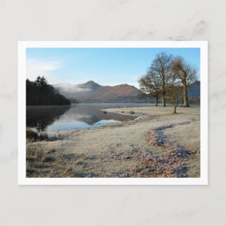 Frostiger Morgen in Strandshag Bay: Derwentwater P Postkarte