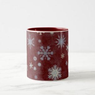 Frostiger Schneeflocke Zweifarbige Tasse