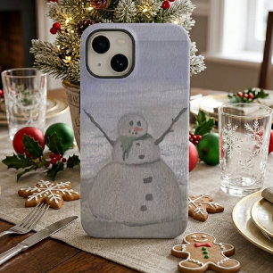 Frostiger Schneemann am Strand Case-Mate iPhone 14 Hülle