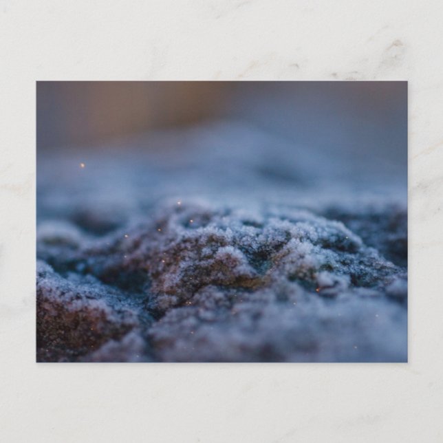 Frostiger Stein im Abend CC0298 Postkarte (Vorderseite)