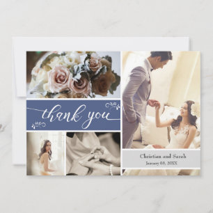 Frostiger Winter blauer Hochzeit Danke