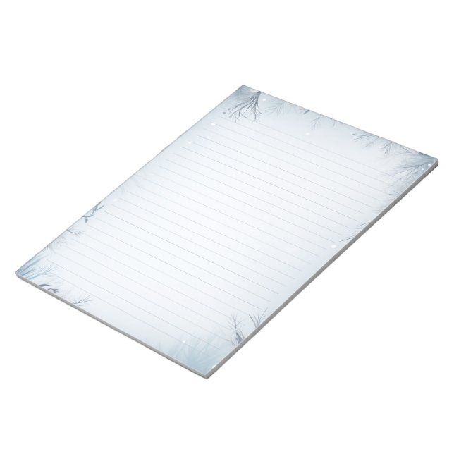 Frostiger Winter mit eisgestreiften Motiven Notizblock (angewinkelt)