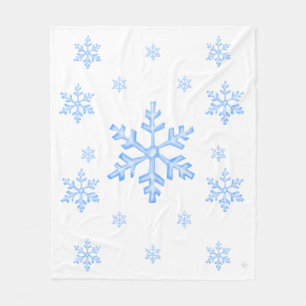 Frostiges Schneeflocken-Muster-Wurf-Fleece-Decke Fleecedecke