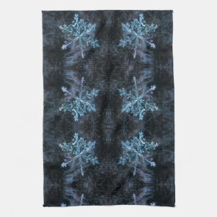 Frostiges Schneeflocken-Wintermuster-Festtags-Char Geschirrtuch