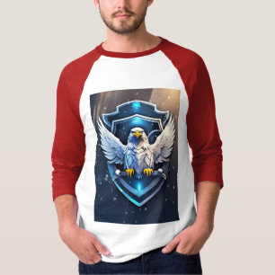 Frostschwingende Allianz: Futuristisches Adler-Rav T-Shirt