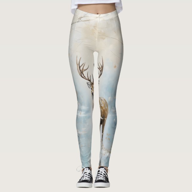Frostwald Waldland Hirsch Leggings (Vorderseite)
