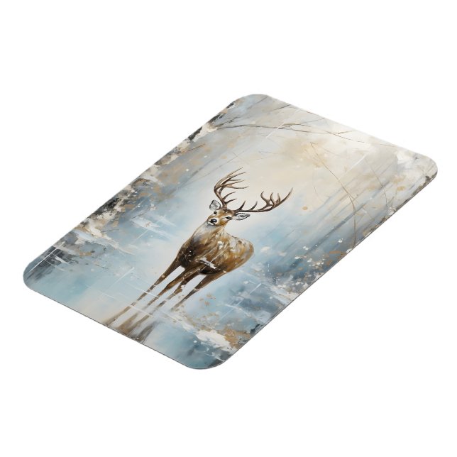 Frostwald Waldland Hirsch Magnet (Linke Seite)