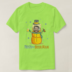 Frosty Beer Man Funny Uggli Personalisierte Weihna T-Shirt