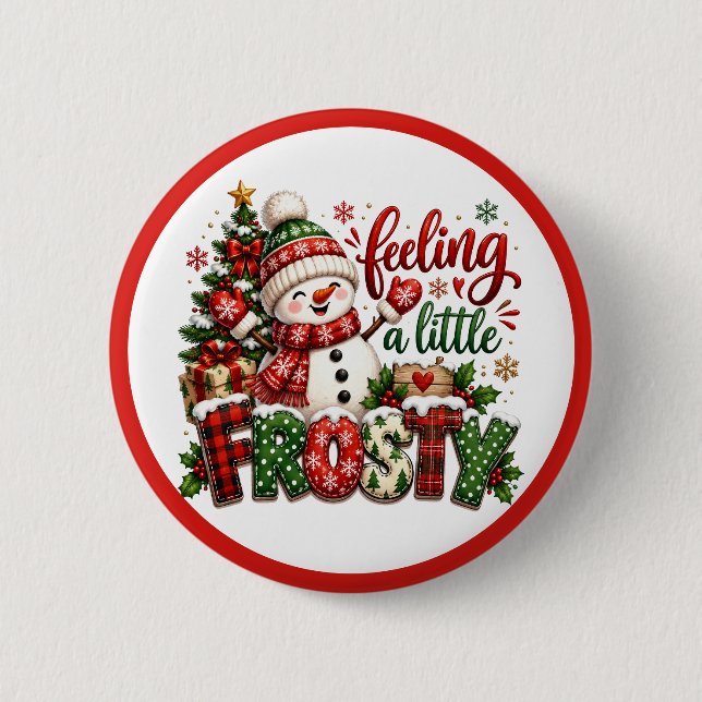 Frosty der Schneemann Button (Vorderseite)
