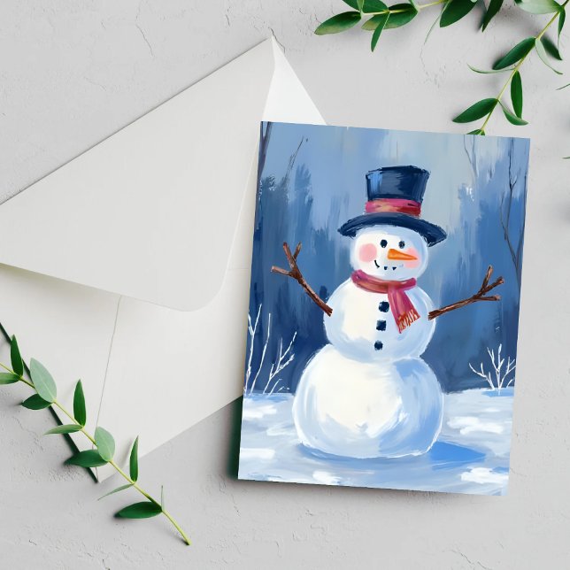 Frosty der Schneemann Winter-Wasserfarben-Malerei- (Von Creator hochgeladen)