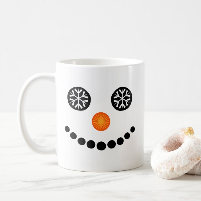 Frosty Eyes Snowman Kaffeetasse (Mit Donut)