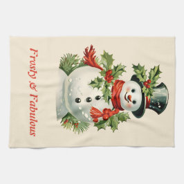 Frosty & Fabulous Snowman Niedliches Weihnachtsdes Geschirrtuch