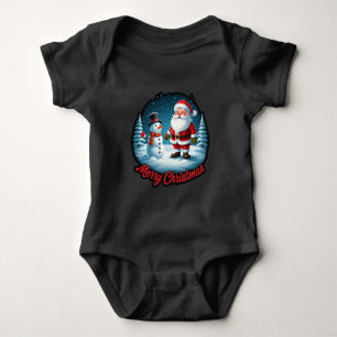 "Frosty Festivals: Christmas Wonderland Fashion" Baby Strampler