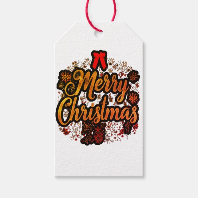 "Frosty Festivals: Christmas Wonderland Fashion" Geschenkanhänger (Vorderseite)