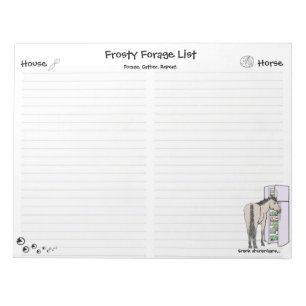 Frosty Forage House Pferde-Notizblock Notizblock
