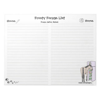 Frosty Forage House|Pferde-Notizblock Notizblock