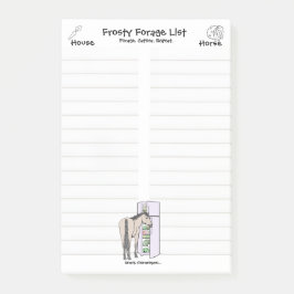 Frosty Forage House|Pferde-Post-its Post-it Klebezettel