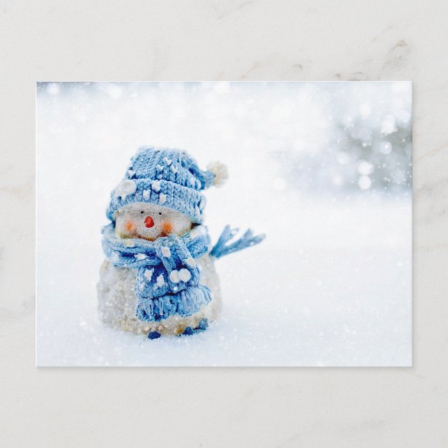 Frosty Friend in Blue Postkarte (Vorderseite)