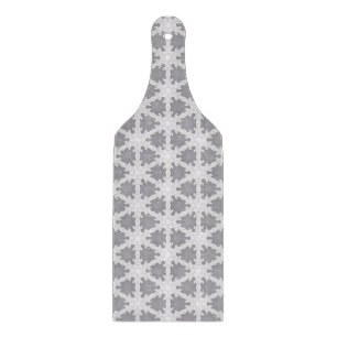 Frosty Grey White Grid Schneidebrett