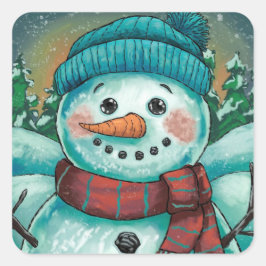 Frosty Holiday Sticker
