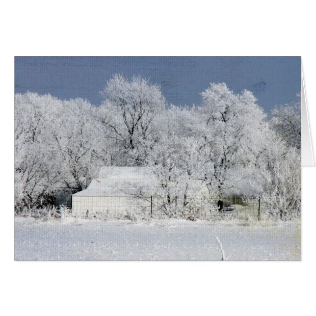Frosty Iowa Farm Blank All Occasino (Vorderseite (Horizontal))