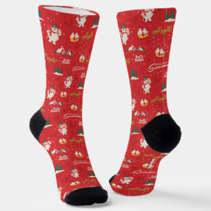 Frosty - Jedermanns liebstes Schneemannsmuster Socken