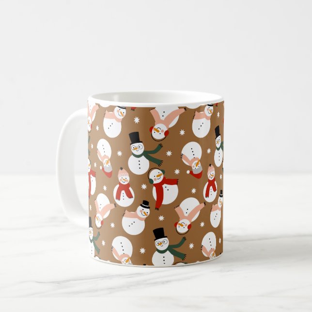 Frosty Merry Snowman Wonderland Kaffeetasse (Vorderseite Links)