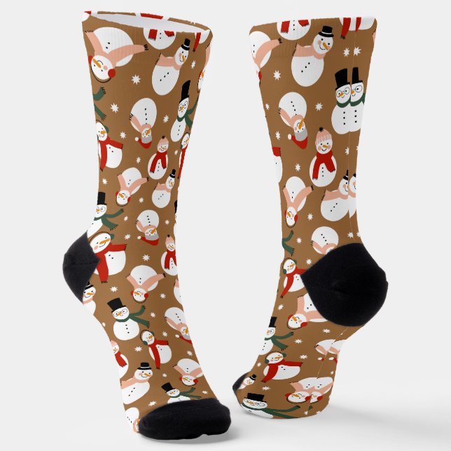 Frosty Merry Snowman Wonderland Socken (Gewinkelt)