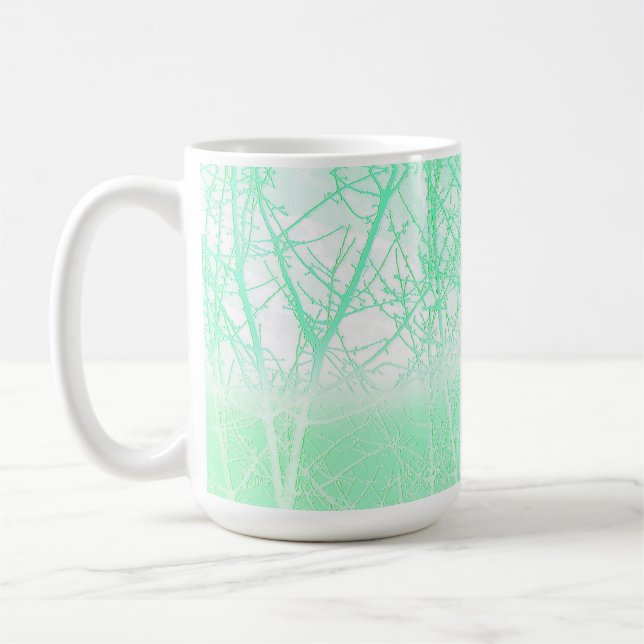 Frosty Misty Branches Mint Green Kaffeetasse (Links)