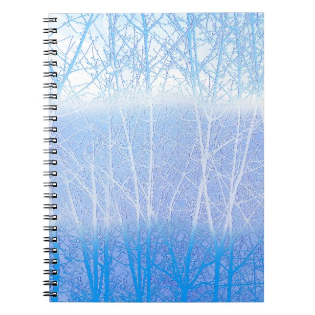 Frosty MIsty Trees Baby Blue Notizblock (Vorderseite)